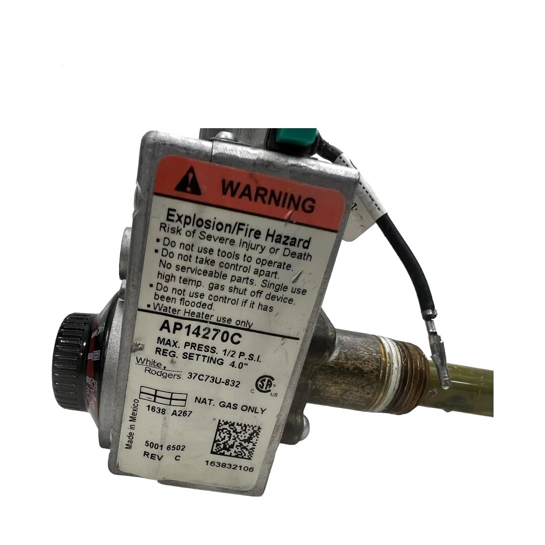White Rodgers Water Heater Gas Valve 37C73U832, 37C73U-832