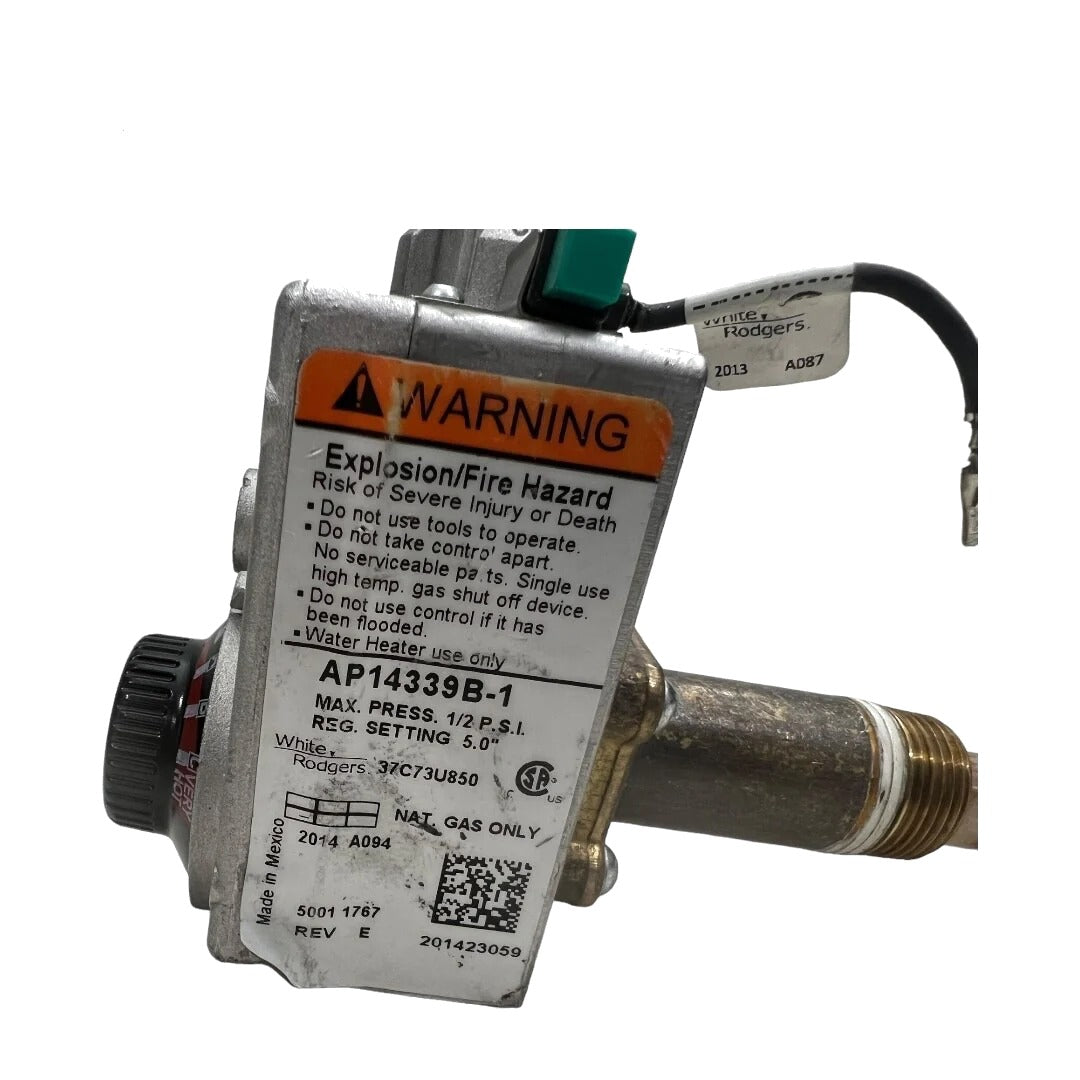White Rodgers Water Heater Gas Valve 37C73U850, 37C73U-850