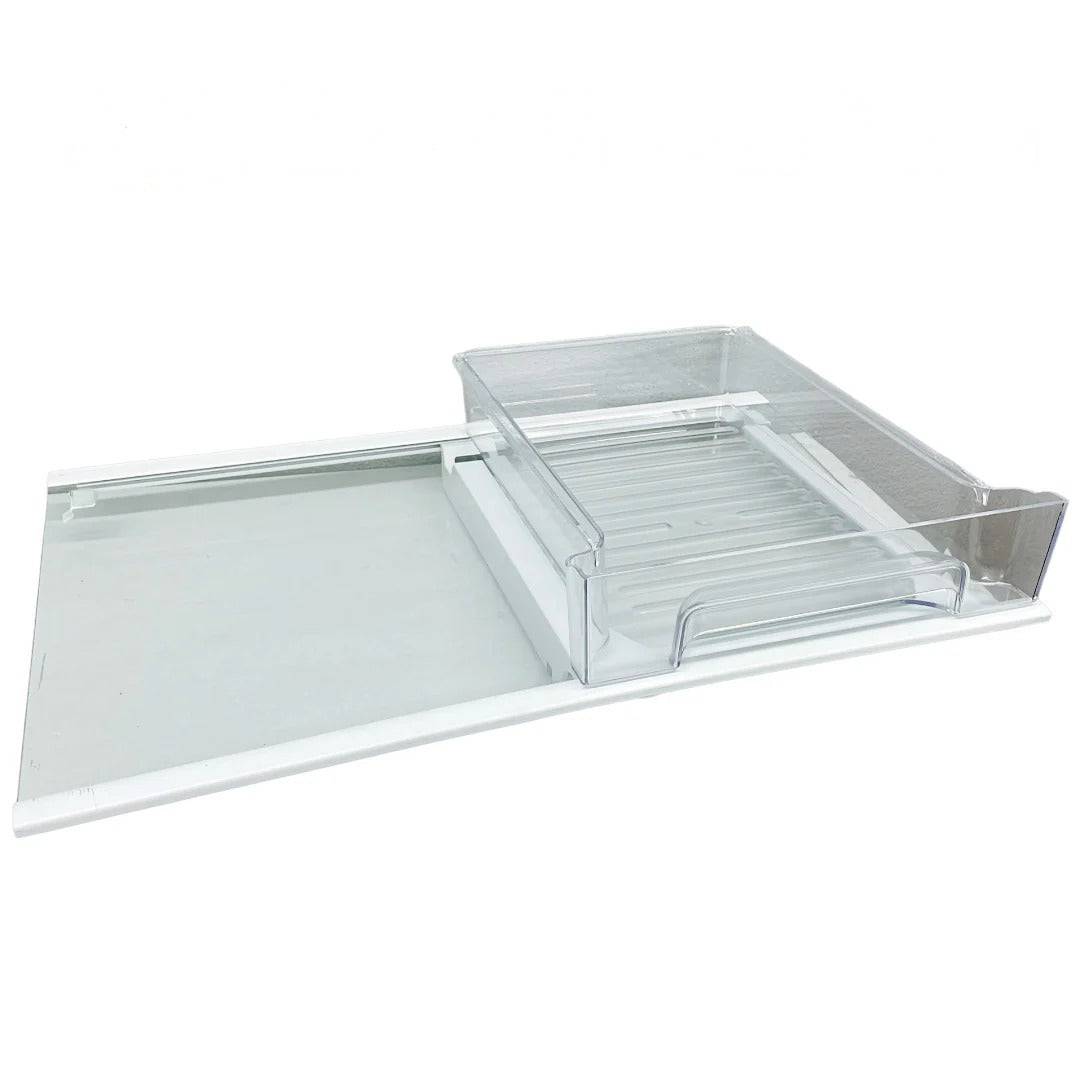 Whirlpool Refrigerator Glass Shelf w/Bin Assembly W11656636, W10815714