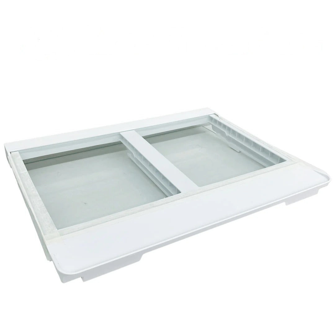 GE Refrigerator Crisper Shelf Assembly WR32X31147, WR32X31471, WR32X21260