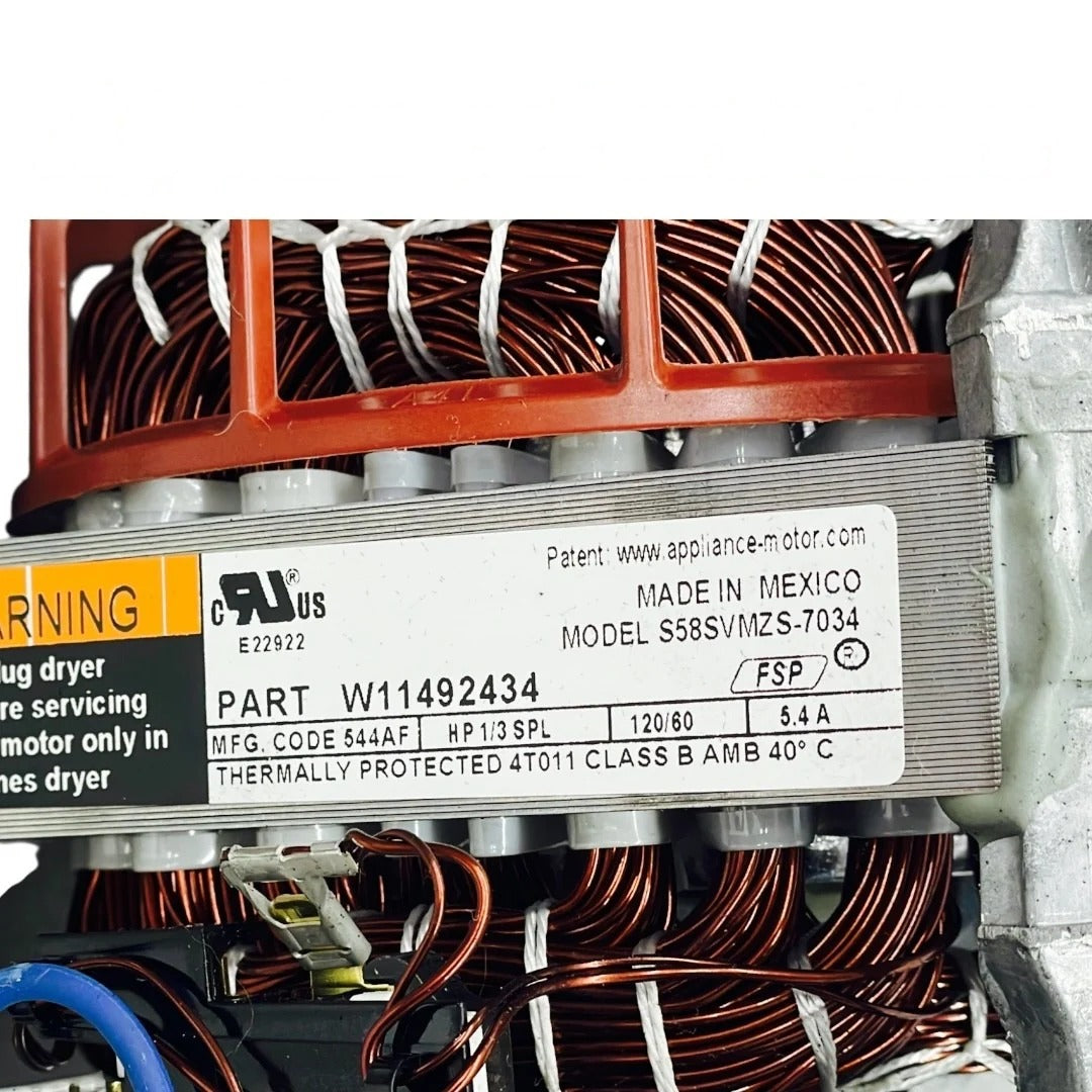 Whirlpool Maytag Dryer Drive Motor Assembly W11492434, W11549461