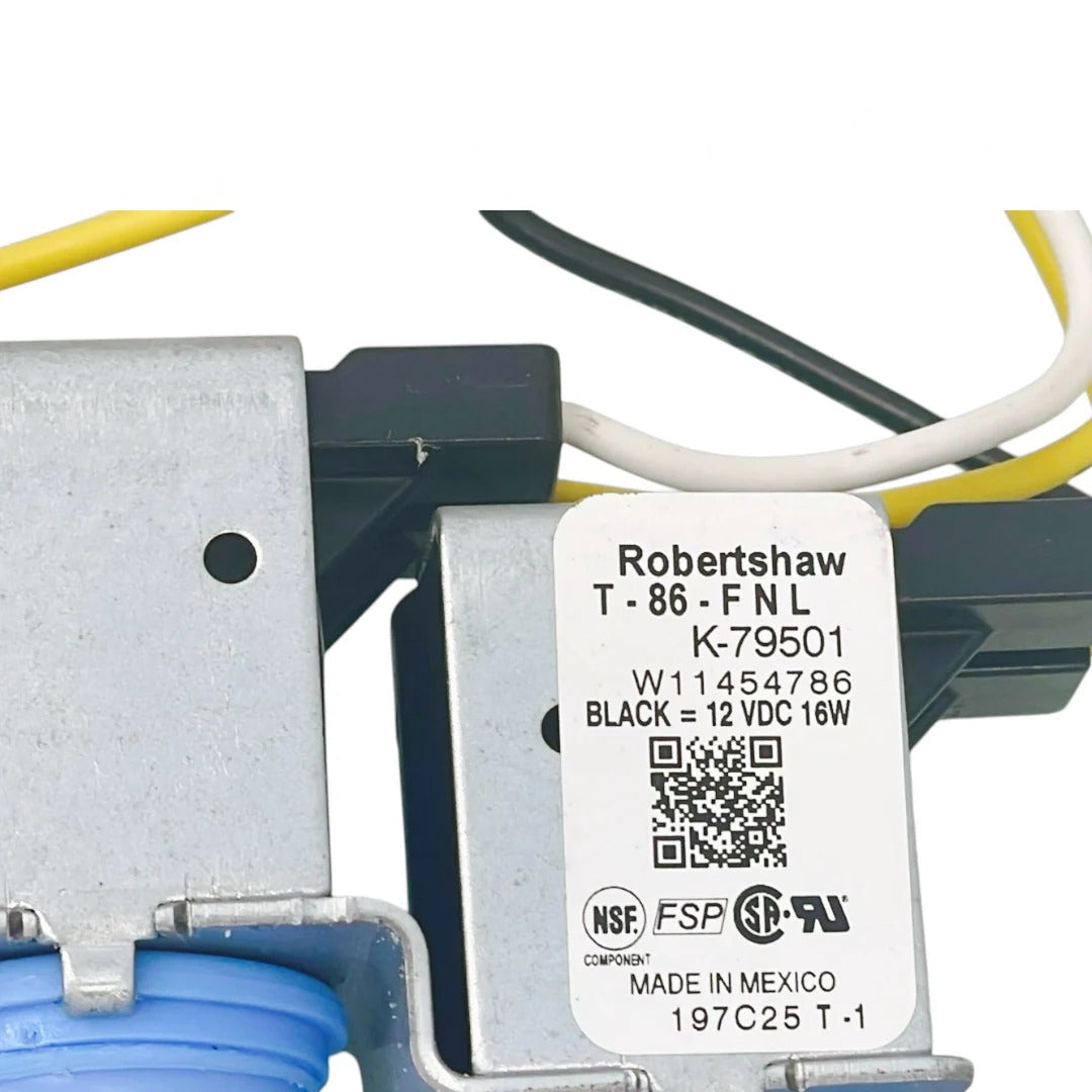 Whirlpool Refrigerator Water Inlet Valve W11454786, W11787342