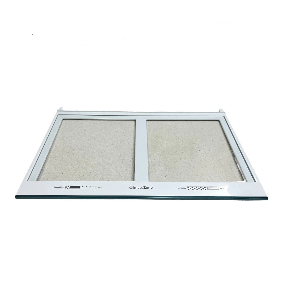 GE Refrigerator Vegetable Pan Frame w/Glass WR32X32489, WR32X32469
