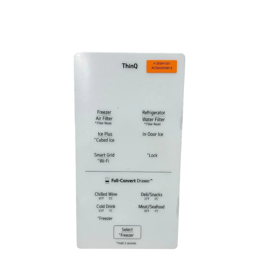 LG LF29H8330S Refrigerator Display User Panel Board ACQ30500812, EBR40841302