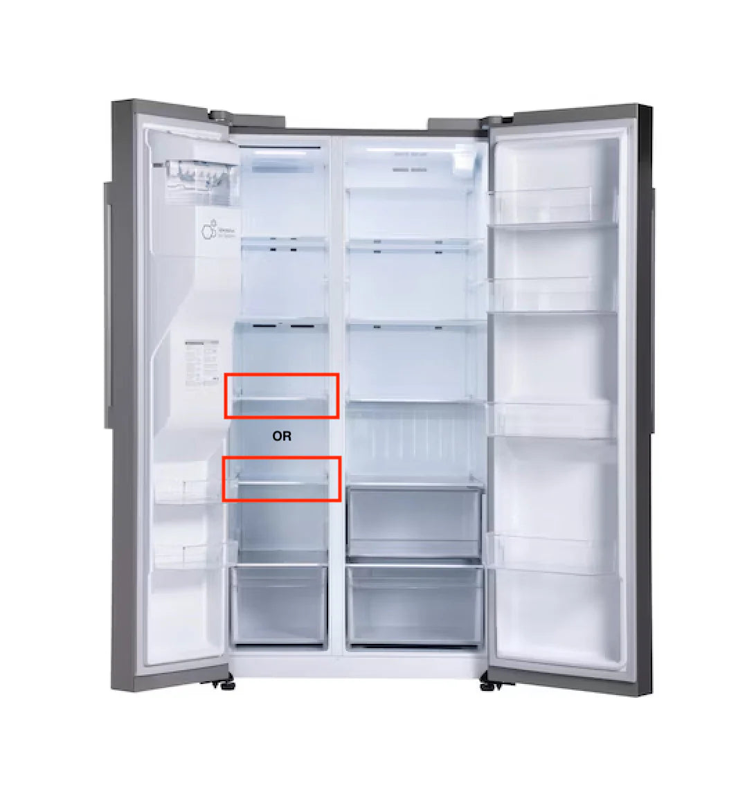 LG LS27T3230S Refrigerator FREEZER Glass Shelf, Middle