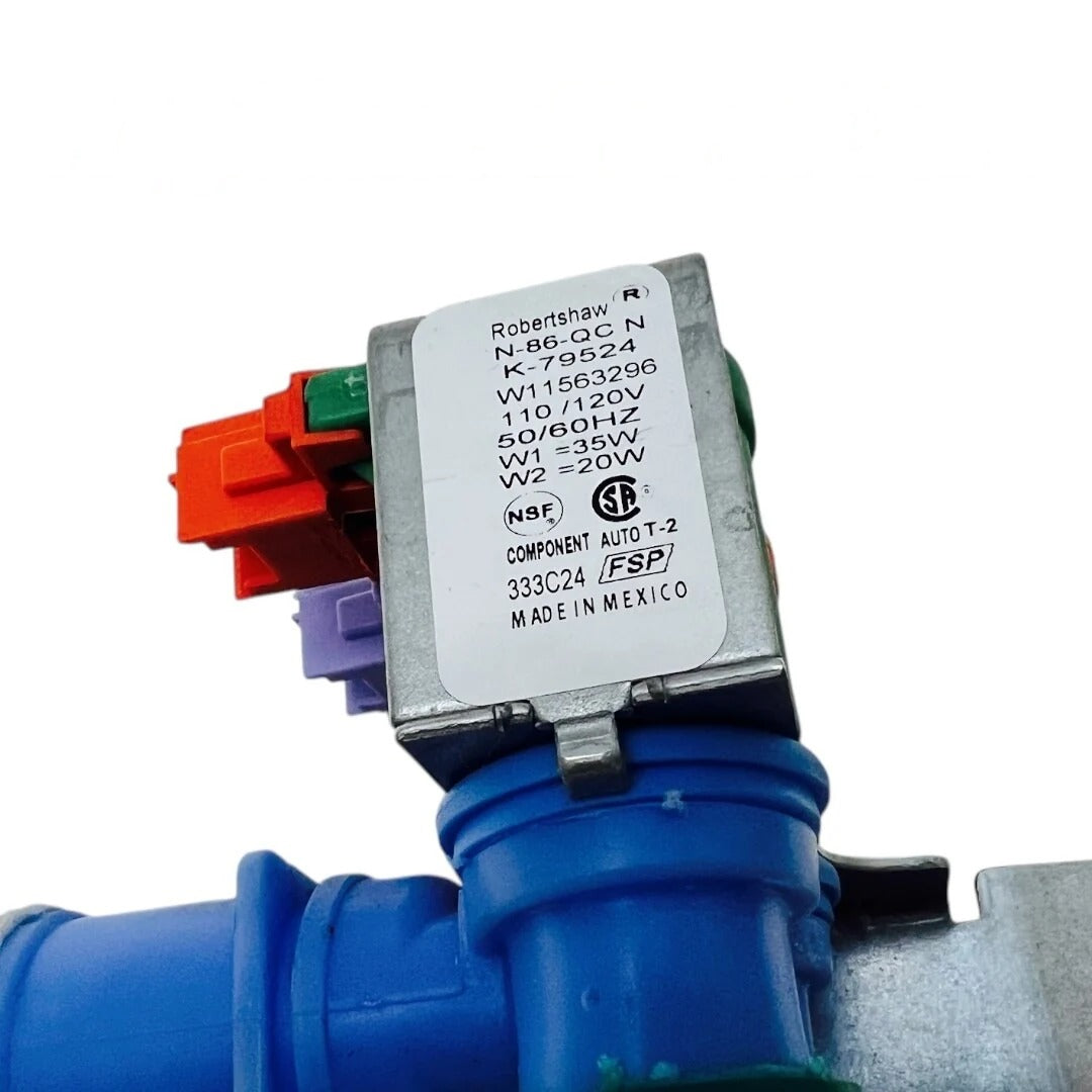 Whirlpool Refrigerator Water Inlet Valve W11563296, W11645245