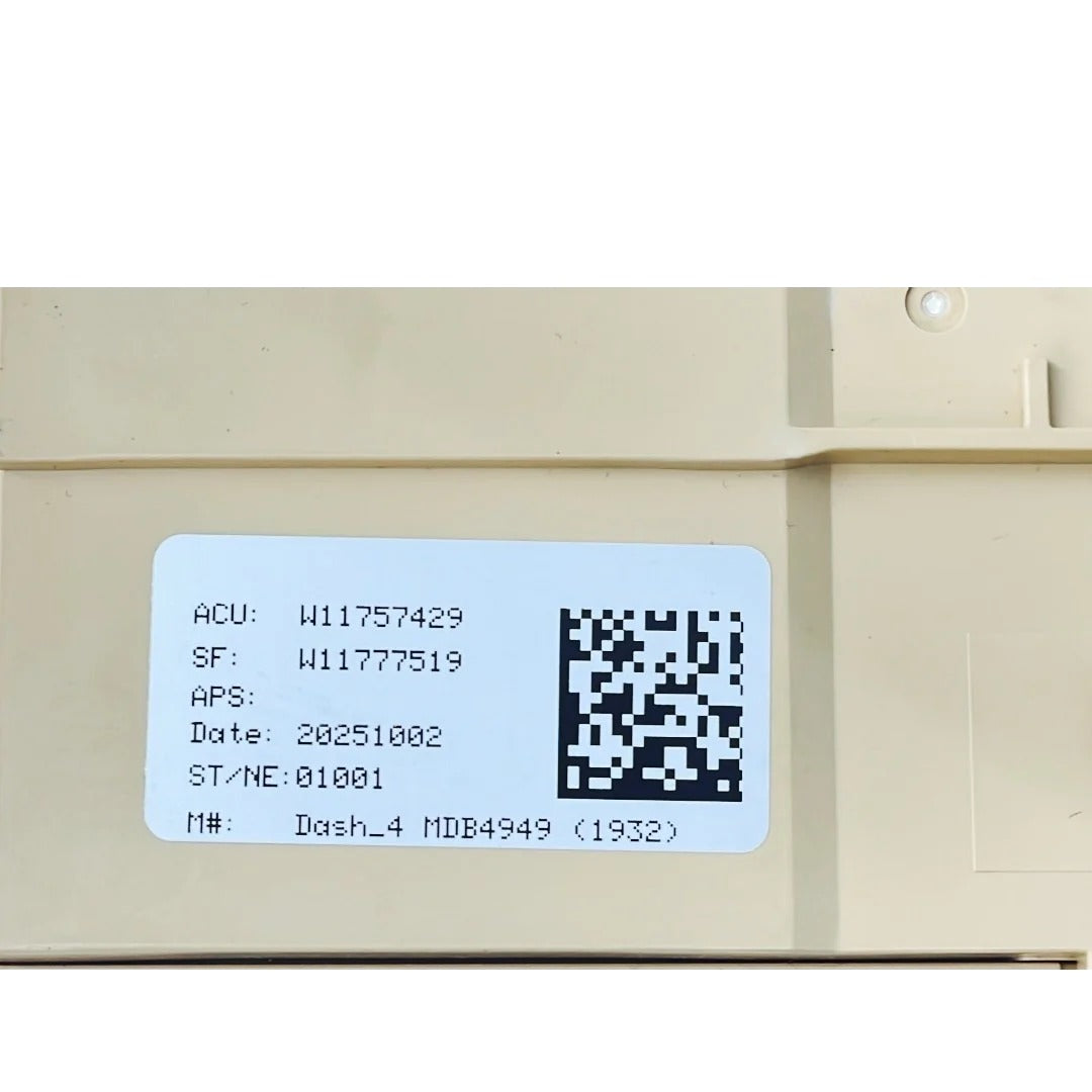 Whirlpool Dishwasher Electronic Control Board W11757429, W11661932, W11757429