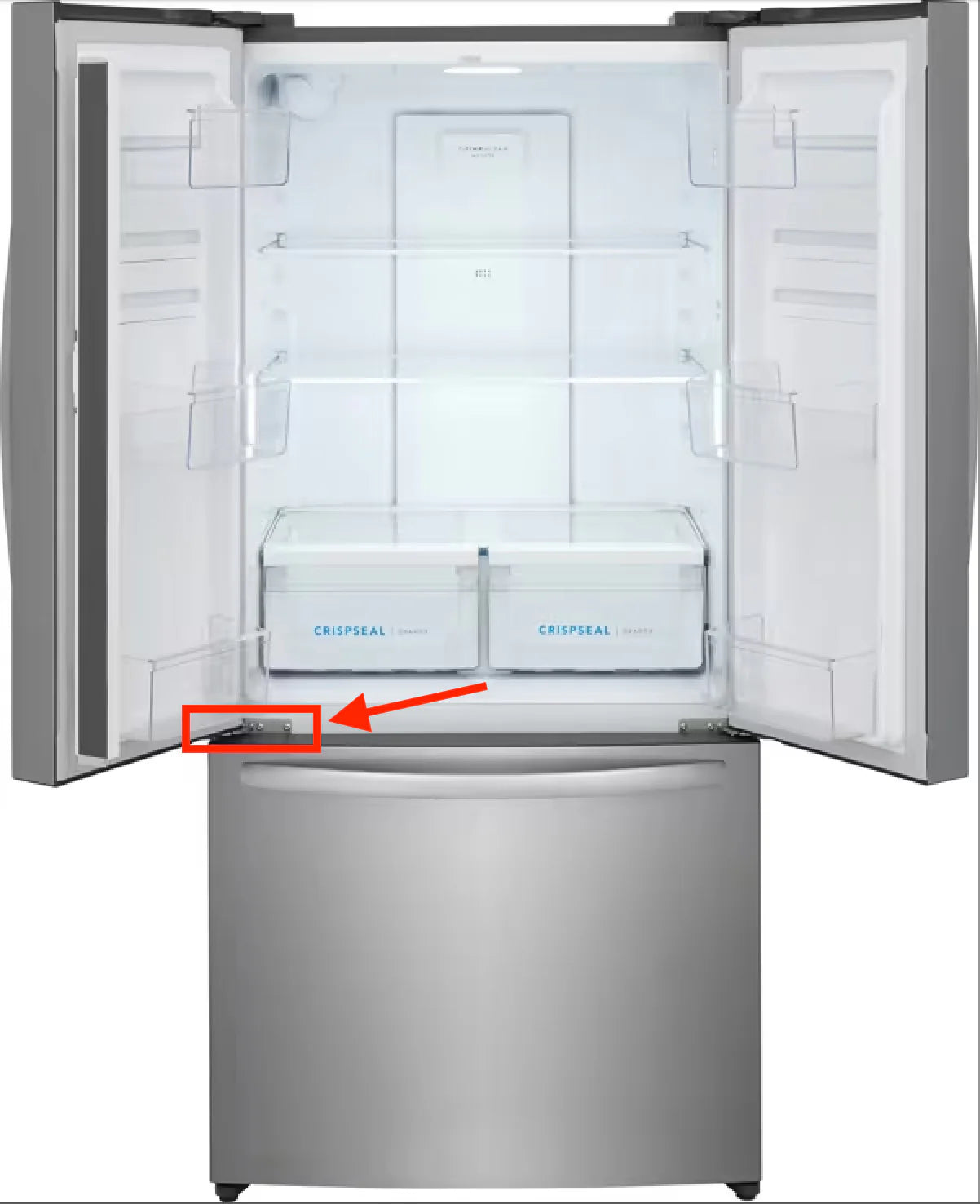 Frigidaire FRFG1723AV Refrigerator Door Middle Hinge, Left 5304529177