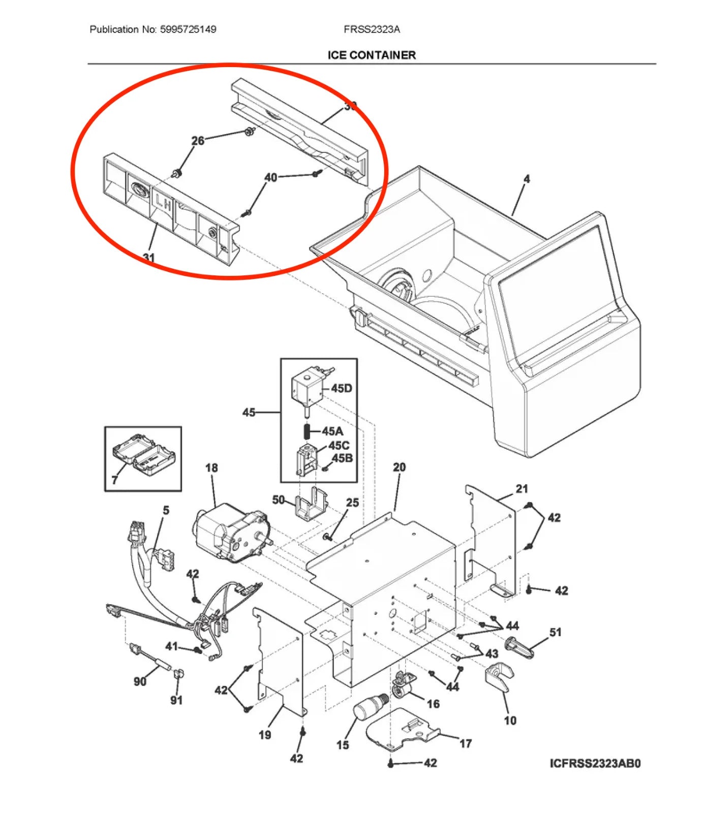 Frigidaire Refrigerator Rail ( Left & Right ) 5304525945, 5304525946