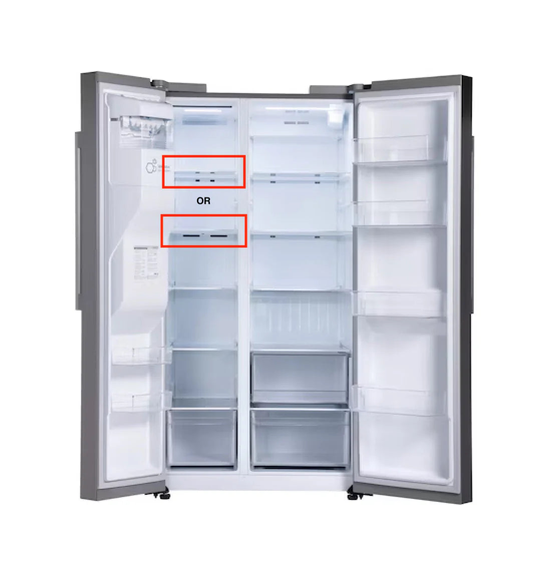 LG LS27T3230S Refrigerator FREEZER Glass Shelf, Upper