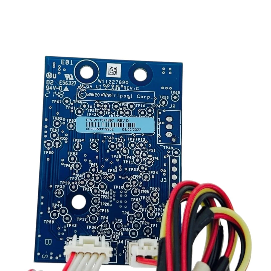 Whirlpool Dryer User Control Panel Board W11374898, W11374897