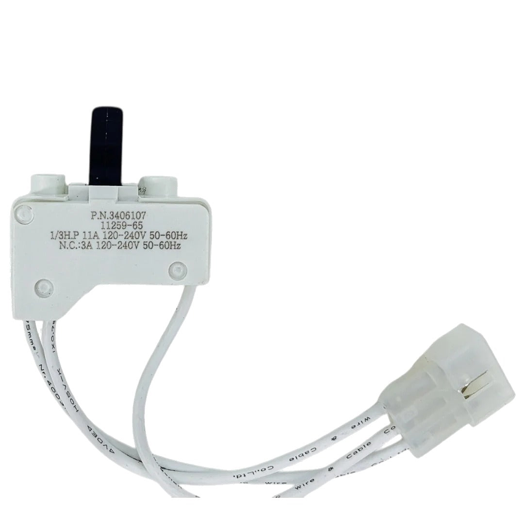 WP3406107 Whirlpool Dryer Door Switch 3406107, WPW10569603, W10569603, 3405100