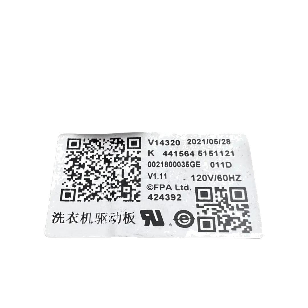 Haier GE Washer Electronic Control Board 0021800035