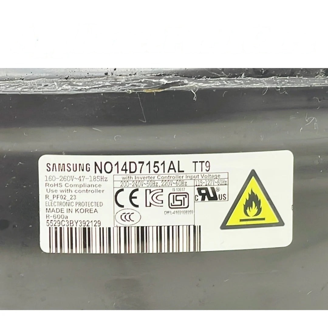Samsung Refrigerator Compressor NO14D7151ALTT9