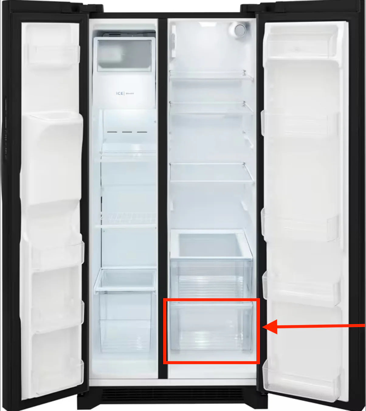 Frigidaire Refrigerator Crisper Drawer, Lower 5304527212, 5304527179, 5304535372