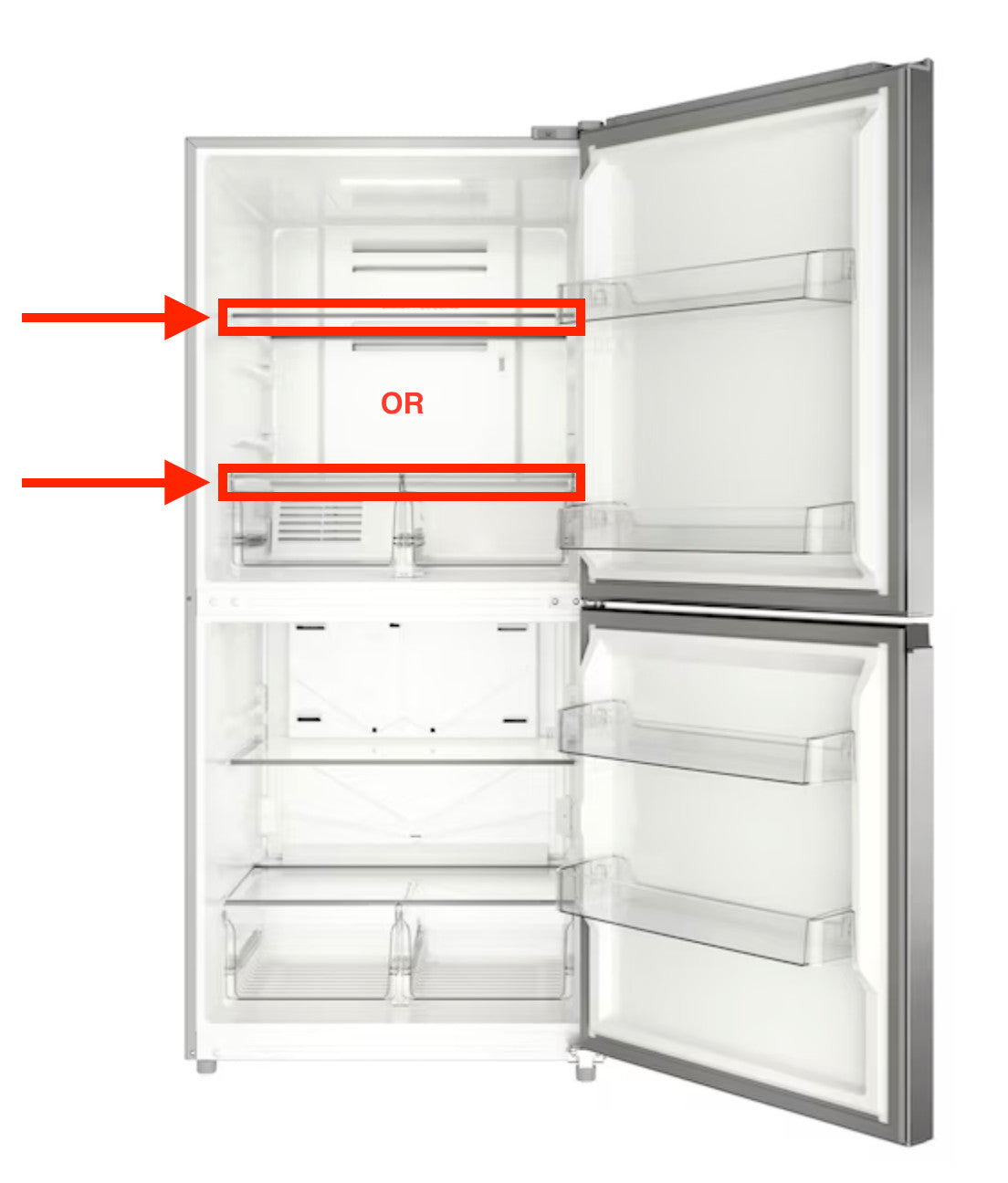 Midea MRU21C7BST Refrigerator Freezer Glass Shelf 12531000025873