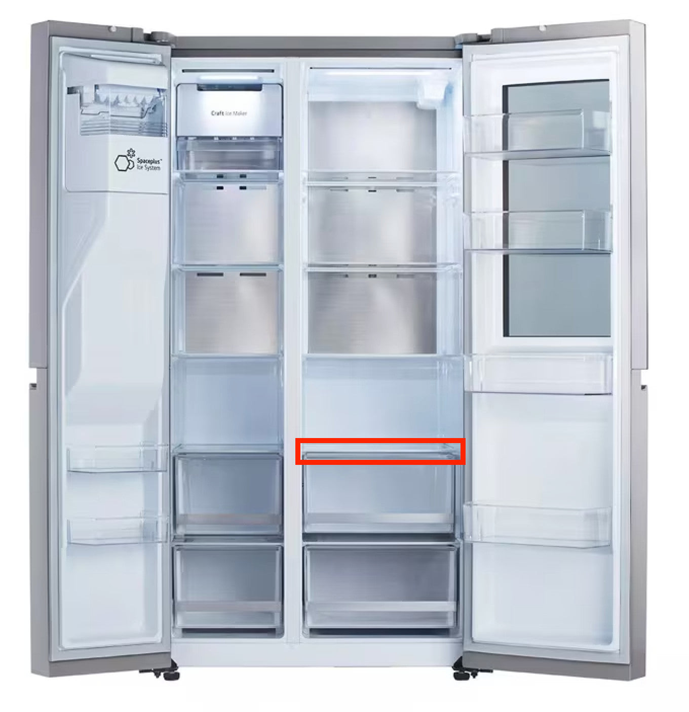 LG Refrigerator Vegetable Tray Glass Shelf ACQ30341202